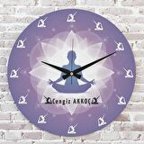 Yoga Eğitmenine Hediye Ahşap Saat 33cm  KA02-1263