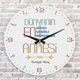 Anneler Günü Hediyesi Ahşap Saat 33cm  KA02-1267