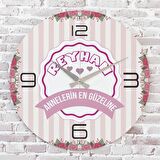 Anneler Günü Hediyesi Ahşap Saat 33cm  KA02-1279