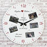 Sevgililer Günü Hediyesi Ahşap Saat 33cm  KA02-1305