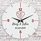 Sevgililer Günü Hediyesi Ahşap Saat 33cm  KA02-1327