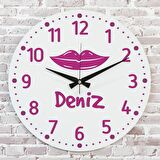 Sevgililer Günü Hediyesi Ahşap Saat 33cm  KA02-1334