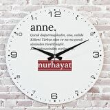 Anneye Hediye Ahşap Saat 33cm  KA02-1360