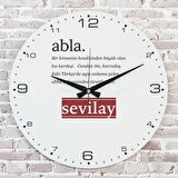 Ablaya Hediye Ahşap Saat 33cm  KA02-1363
