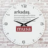 Arkadaşa Hediye Ahşap Saat 33cm  KA02-1364