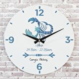 Akrep Burcuna Hediye Ahşap Saat 33cm  KA02-1492
