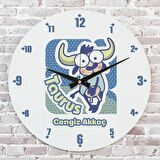 Boğa Burcuna Hediye Ahşap Saat 33cm  KA02-1508