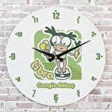 Terazi Burcuna Hediye Ahşap Saat 33cm  KA02-1513