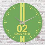 Sarı & Yeşil Adıyamanlılara Hediye Özel Ahşap Saat 33cm  KA02-1546