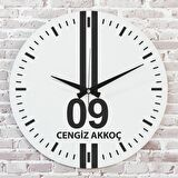 Siyah & Beyaz Aydınlılara Hediye Ahşap Saat 33cm  KA02-1555