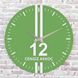 Yeşil & Beyaz Bingöllülere Hediye Ahşap Saat 33cm  KA02-1558