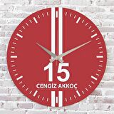Kırmızı & Beyaz Burdurlulara Hediye Saat 33cm  KA02-1561
