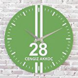 Yeşil & Beyaz Giresunlulara Hediye Saat 33cm  KA02-1574