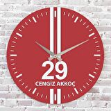 Kırmızı & Beyaz Gümüşhanelilere Hediye Saat 33cm  KA02-1575