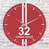 Kırmızı & Beyaz Ispartalılara Hediye Saat 33cm  KA02-1578