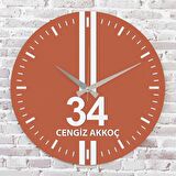 Turuncu & Beyaz İstanbullulara Hediye Saat 33cm  KA02-1580