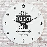 Karadenizliye Hediye Eyi Fuşki Yedun Tasarımlı Saat 33cm  KA02-1647