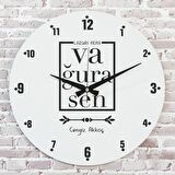 Karadenizliye Hediye Vağura Sen Tasarımlı Saat 33cm  KA02-1672