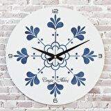 Kişiye Özel Çini Desenli Hediye Saat 33cm  KA02-1692