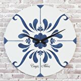 Kişiye Özel Çini Desenli Hediye Saat 33cm  KA02-1693