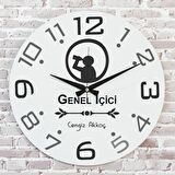 Kişiye Özel Genel İçici Tasarımlı Hediye Saat 33cm  KA02-1727