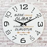 Kişiye Özel Bizde Yanlış Olmaz Tasarımlı Hediye Saat 33cm  KA02-1729