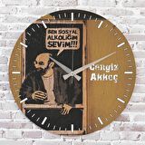 Kişiye Özel Ben sosyal alkoliğim Tasarımlı Hediye Saat 33cm  KA02-1736