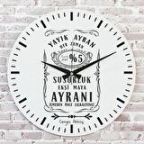 Kişiye Özel Yayık Ayran Tasarımlı Hediye Saat 33cm  KA02-1738
