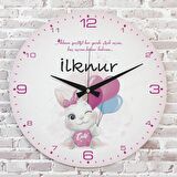 Kişiye Özel Çocuk Odası Hediyesi Ahşap Saat 33cm  KA02-1791