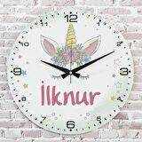 Kişiye Özel Çocuk Odası Hediyesi Ahşap Saat 33cm  KA02-1818
