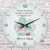 Kişiye Özel Çocuk Odası Hediyesi Ahşap Saat 33cm  KA02-1833