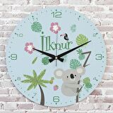 Kişiye Özel Çocuk Odası Hediyesi Ahşap Saat 33cm  KA02-1863