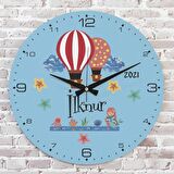 Kişiye Özel Çocuk Odası Hediyesi Ahşap Saat 33cm  KA02-1866