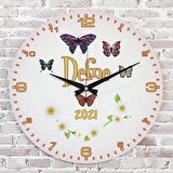 Kişiye Özel Çocuk Odası Hediyesi Ahşap Saat 33cm  KA02-1874