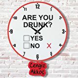 Kişiye Özel ’Are you drunk’ Hediye Sallanan Sarkaçlı Saat KA07-1235
