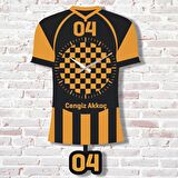 Kişiye Özel Ağrılılara Hediye Sallanan Sarı & Siyah Sarkaçlı Saat KA07-1246