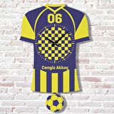 Kişiye Özel Ankaralılara Hediye Sallanan Sarı & Siyah Sarkaçlı Saat KA07-1255