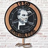 Kişiye Özel Atatürk Tasarımlı Hediye Sallanan Sarkaçlı Saat KA07-1288