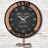 Kişiye Özel Atatürk Tasarımlı Hediye Sallanan Sarkaçlı Saat KA07-1304