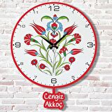 Kişiye Özel Çini Desenli Hediye Sallanan Sarkaçlı Saat KA07-1364