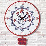 Kişiye Özel Çini Desenli Hediye Sallanan Sarkaçlı Saat KA07-1365