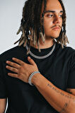 10mm Iced Out Prong Chain Erkek Bileklik KA1372GM