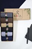 Bambu Uzun Çorap (6 ÇİFT) Kaliteli Yazlık Dikişsiz Parfümlü Hediye Kutulu Erkek Çorap
