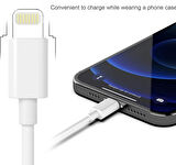1 METRE Iphone Şarj Kablosu Usb To Lightning 6 6s 7 8 X Xs Xr 11 12 13 14 Pro Max Plus Beyaz