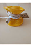 Pratik Şarj USB kablo Toplayıcı Kablo Düzenleyici Cable Turtle Kablo Toparlayıcı Sarı 8 cm