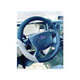 DİKİŞLİ DİREKSİYON KILIFI KARBON DERİ SİYAH DİKİŞLİ FORD TRANSİT İÇİN