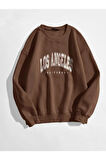 Kadın Kahve Los Angeles Sweatshirt