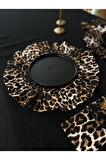 Leopard Keten Fırfırlı Yuvarlak Supla 4LÜ