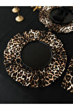 Leopard Keten Fırfırlı Yuvarlak Supla 4LÜ