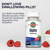 KAL, Biotin, Mixed Berry, 5,000 mcg, 100 Micro Tablets